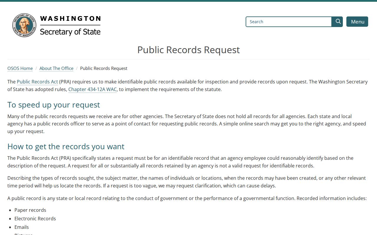 Washington public records route for Marysville voter roll data