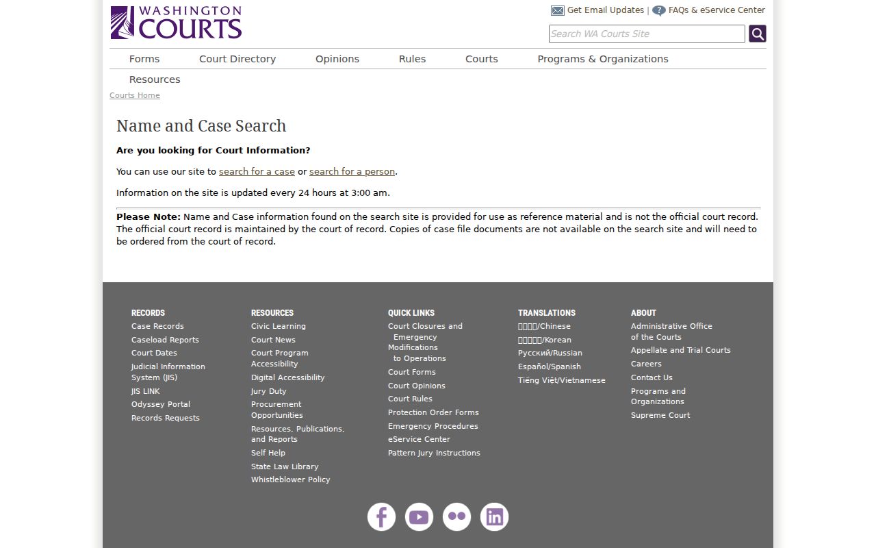 Marysville court records people search in Washington Name and Case Search